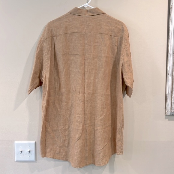 🔥Tasso Elba Men's Tan Button-Up Shirt🔥 - Picture 2 of 5